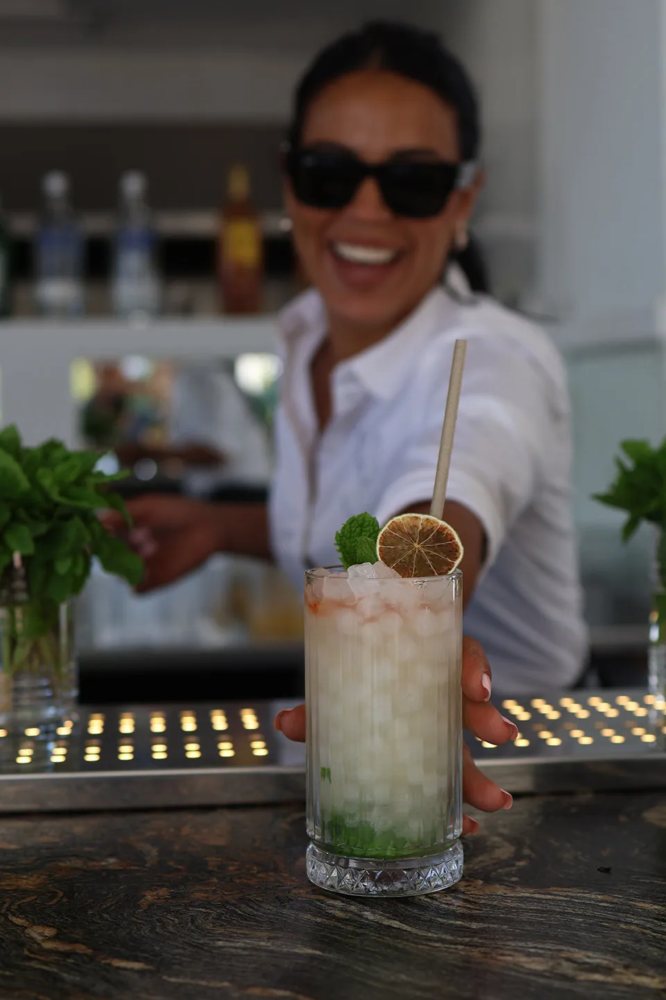 Signature cocktails for a wedding in Ibiza